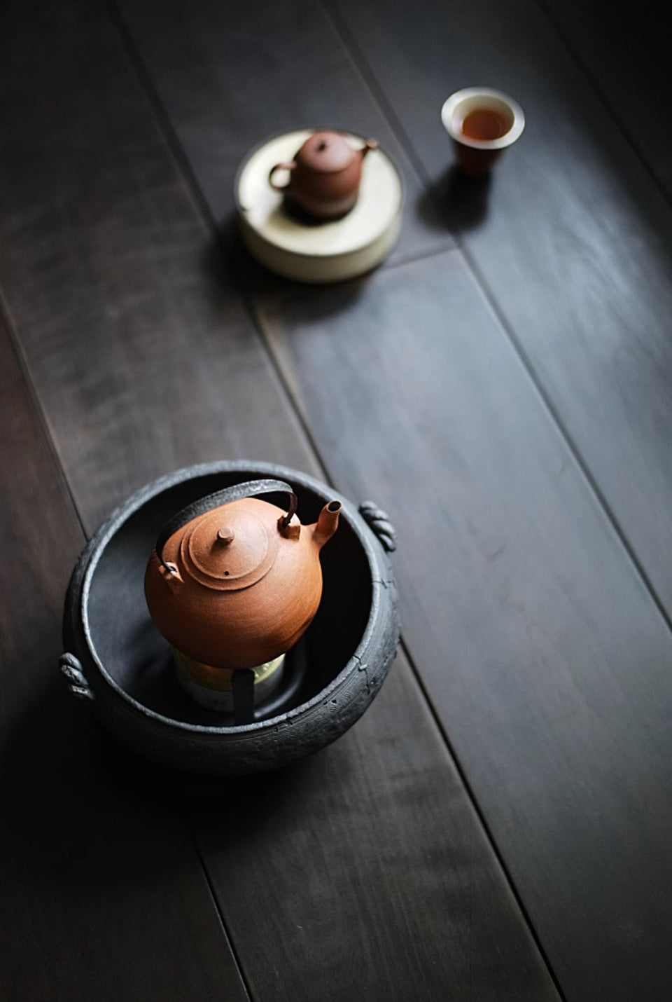 Huishan Red Clay Sanwan 3-Bend Neck Tea Kettle by Cheng Wei - Version 2