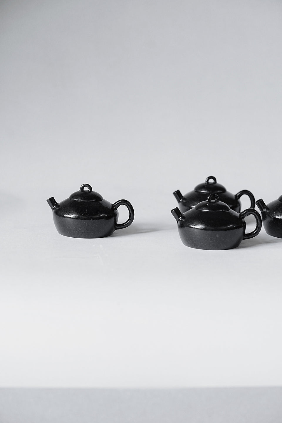 Wide Black Pu'er Teapot
