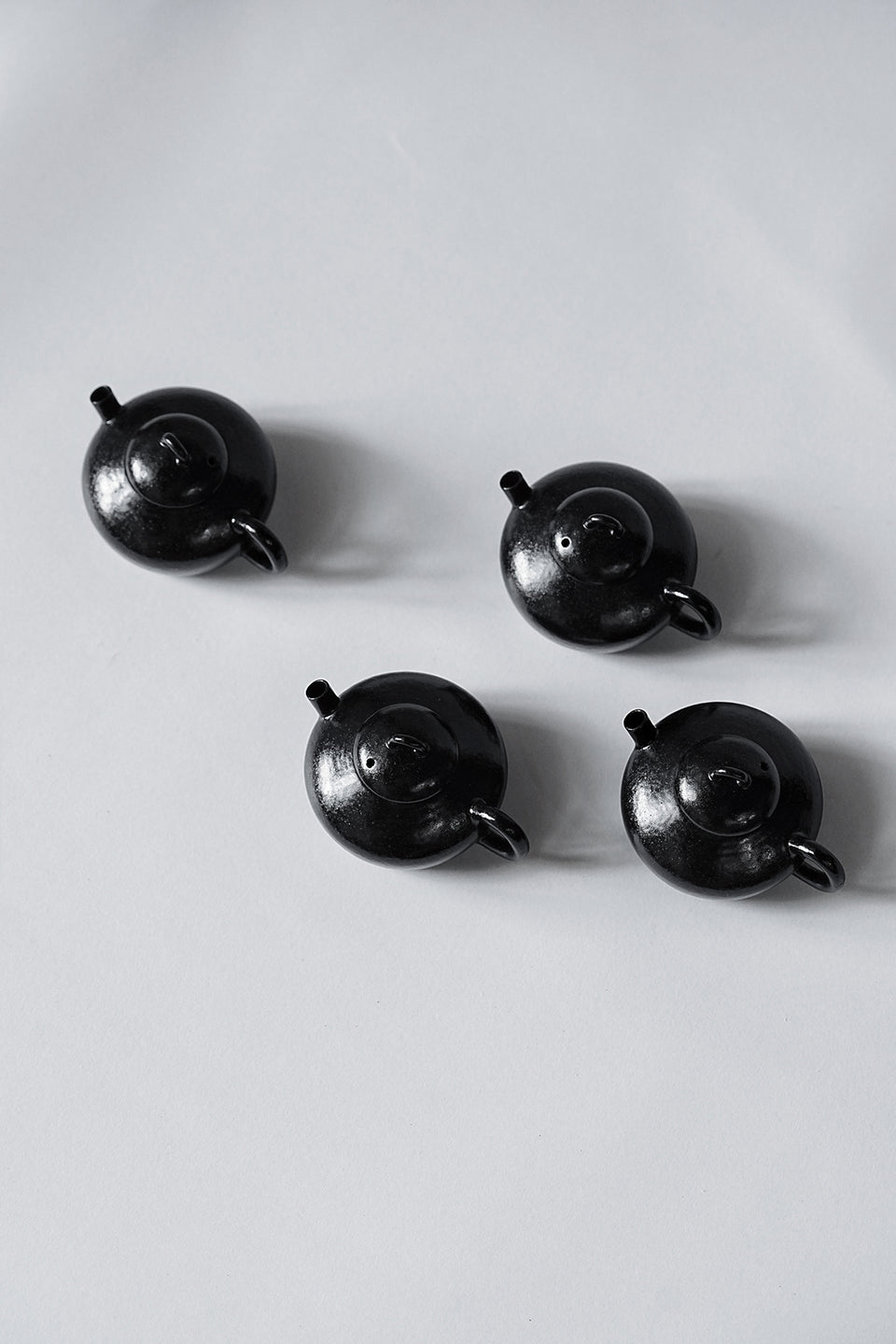 Wide Black Pu'er Teapot