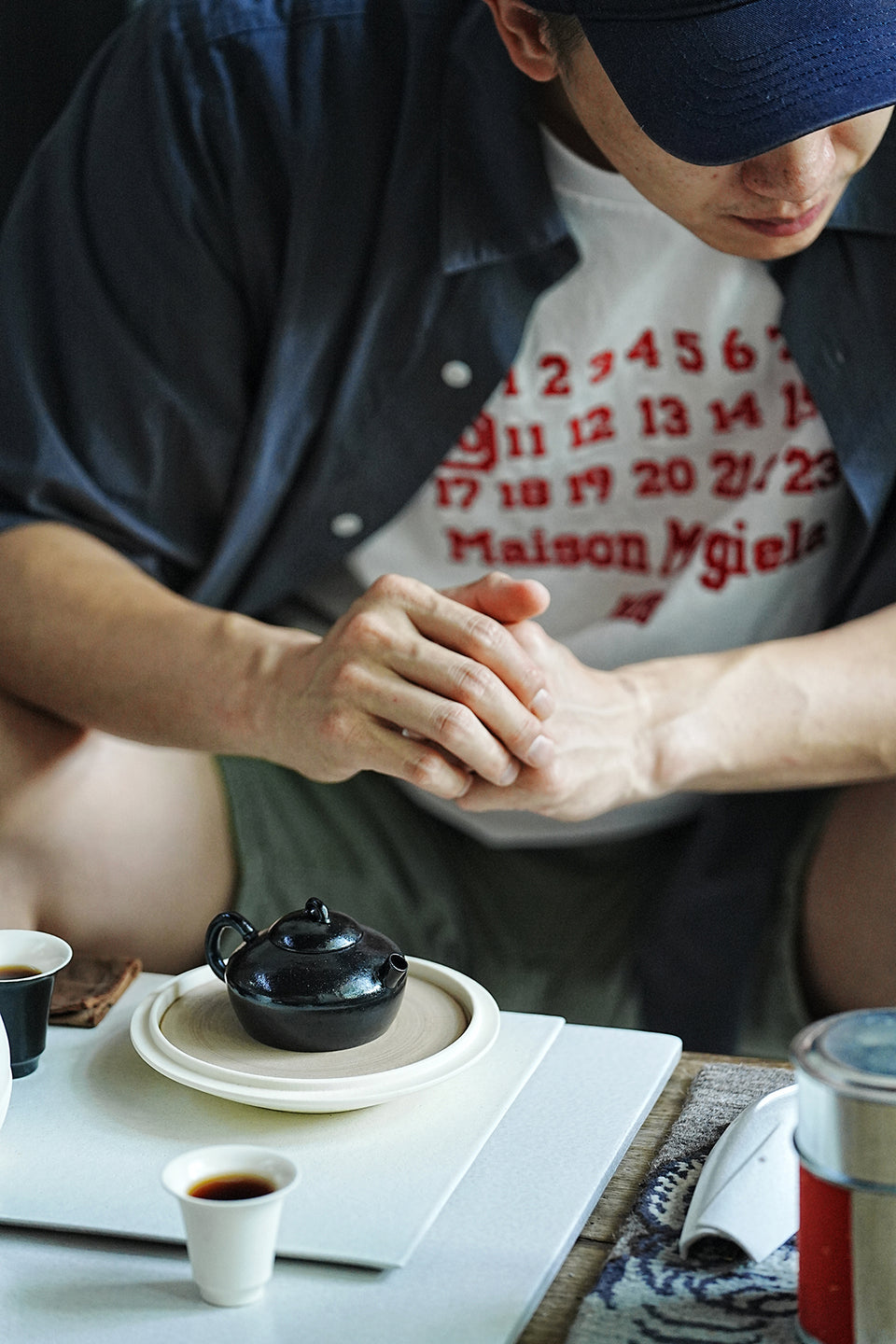 Wide Black Pu'er Teapot