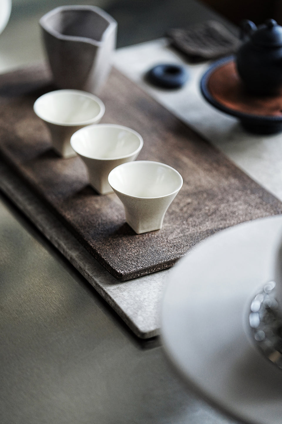 Black and White Square Teacup