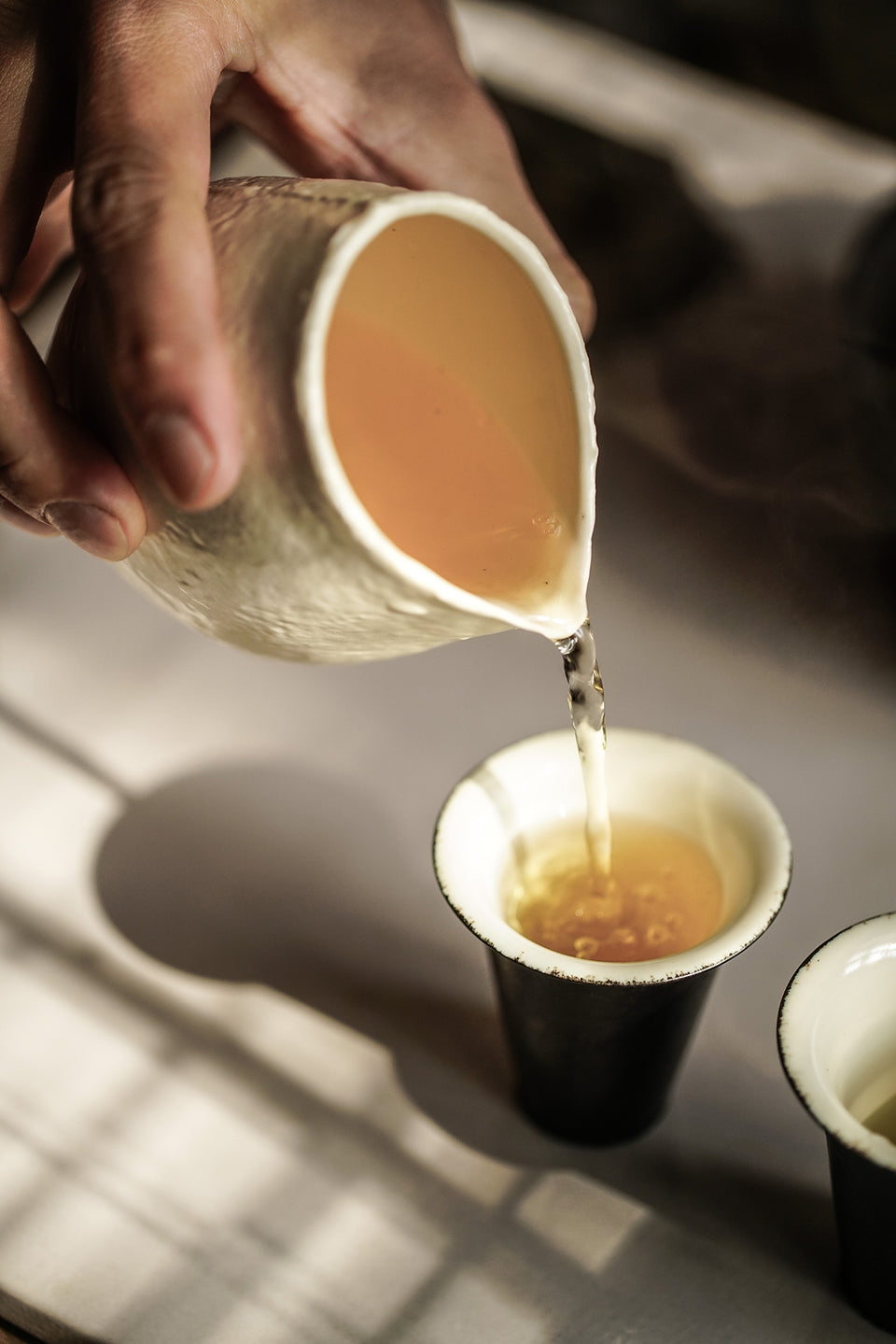 Tall Black Trumpet Teacup