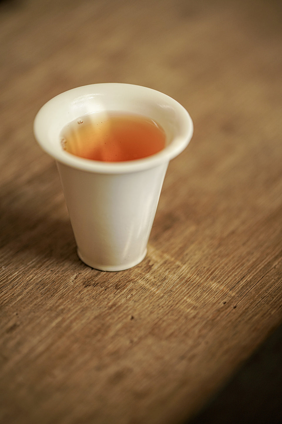 Tall White Trumpet Teacup