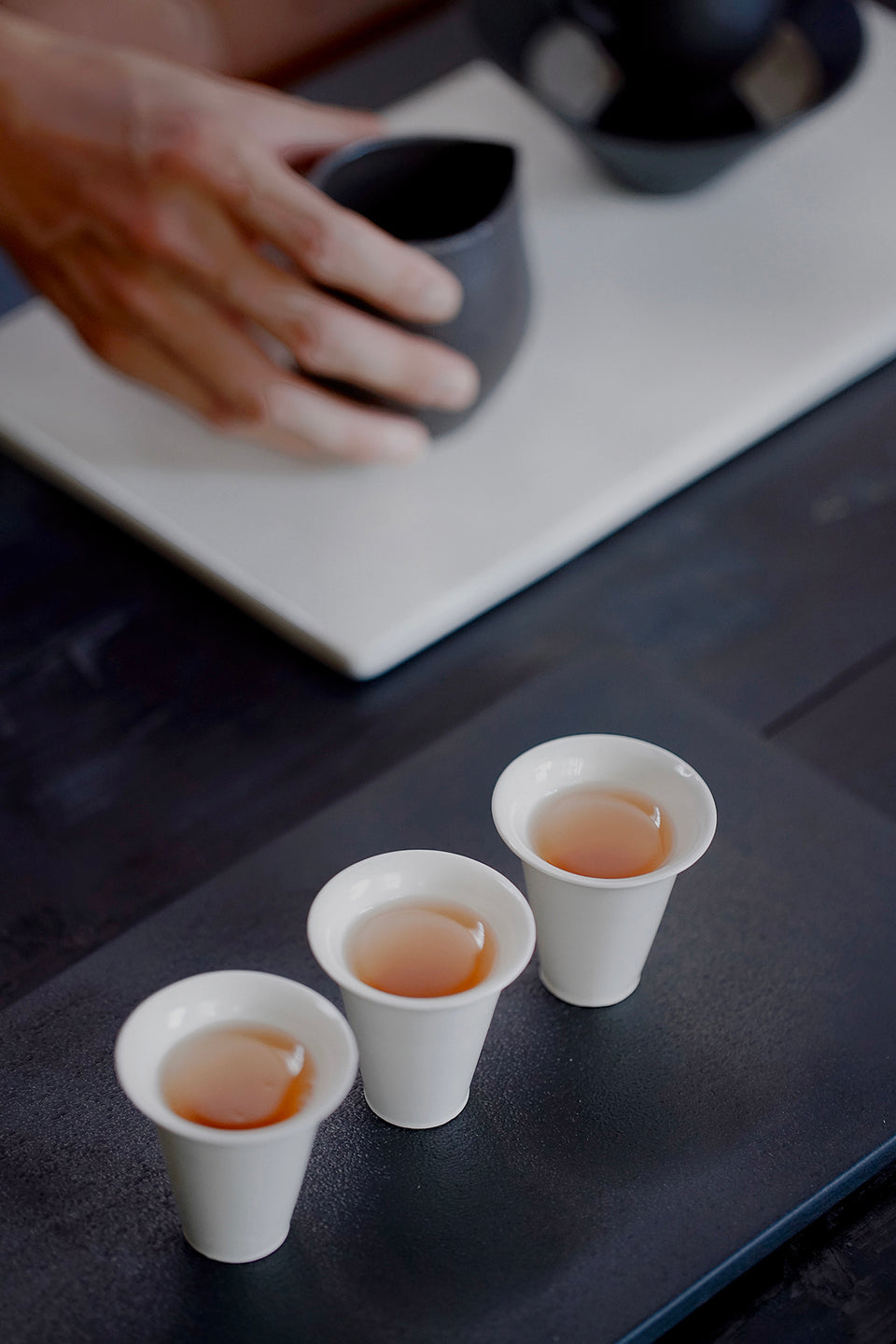 Tall White Trumpet Teacup