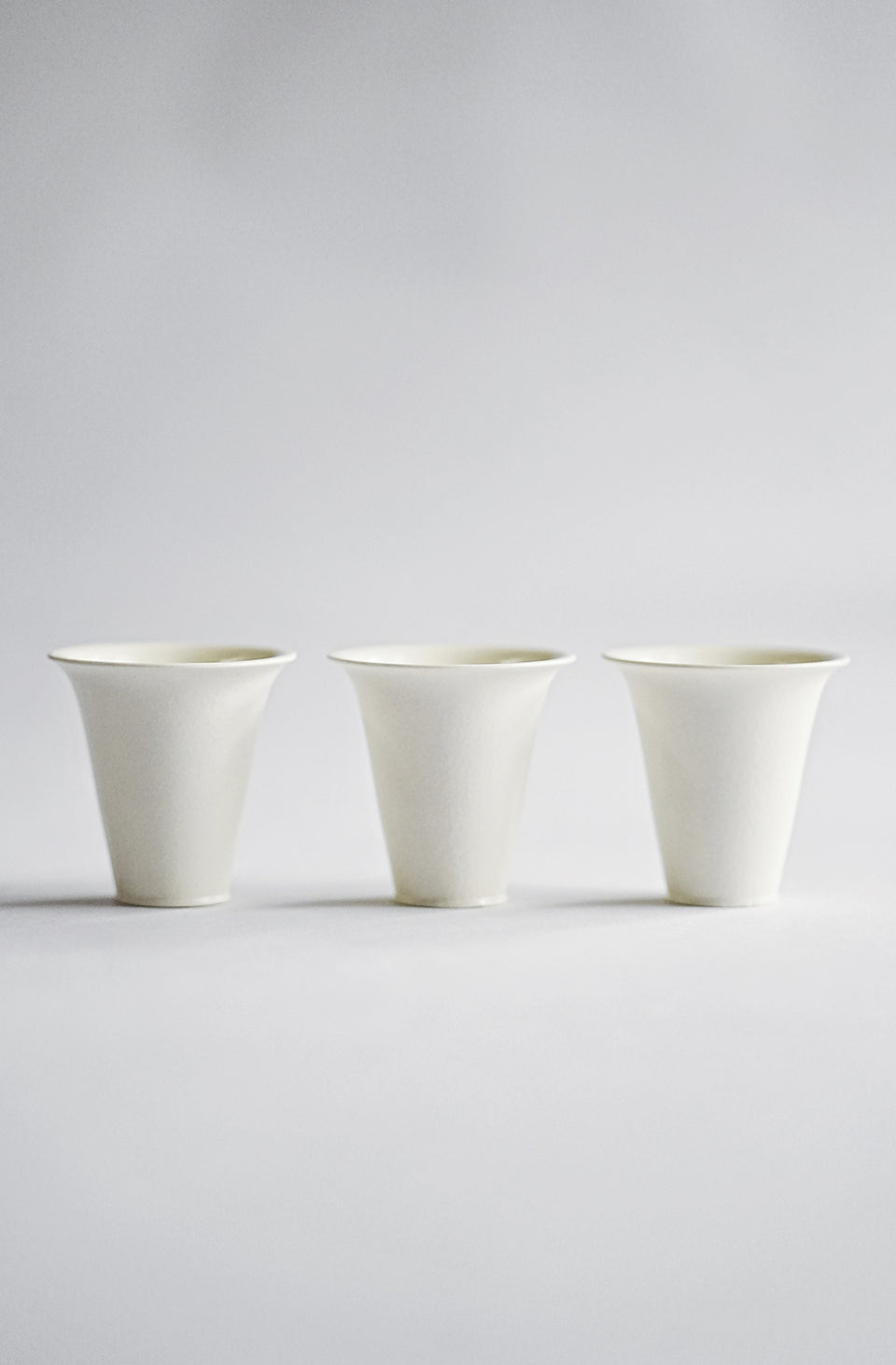 Tall White Trumpet Teacup