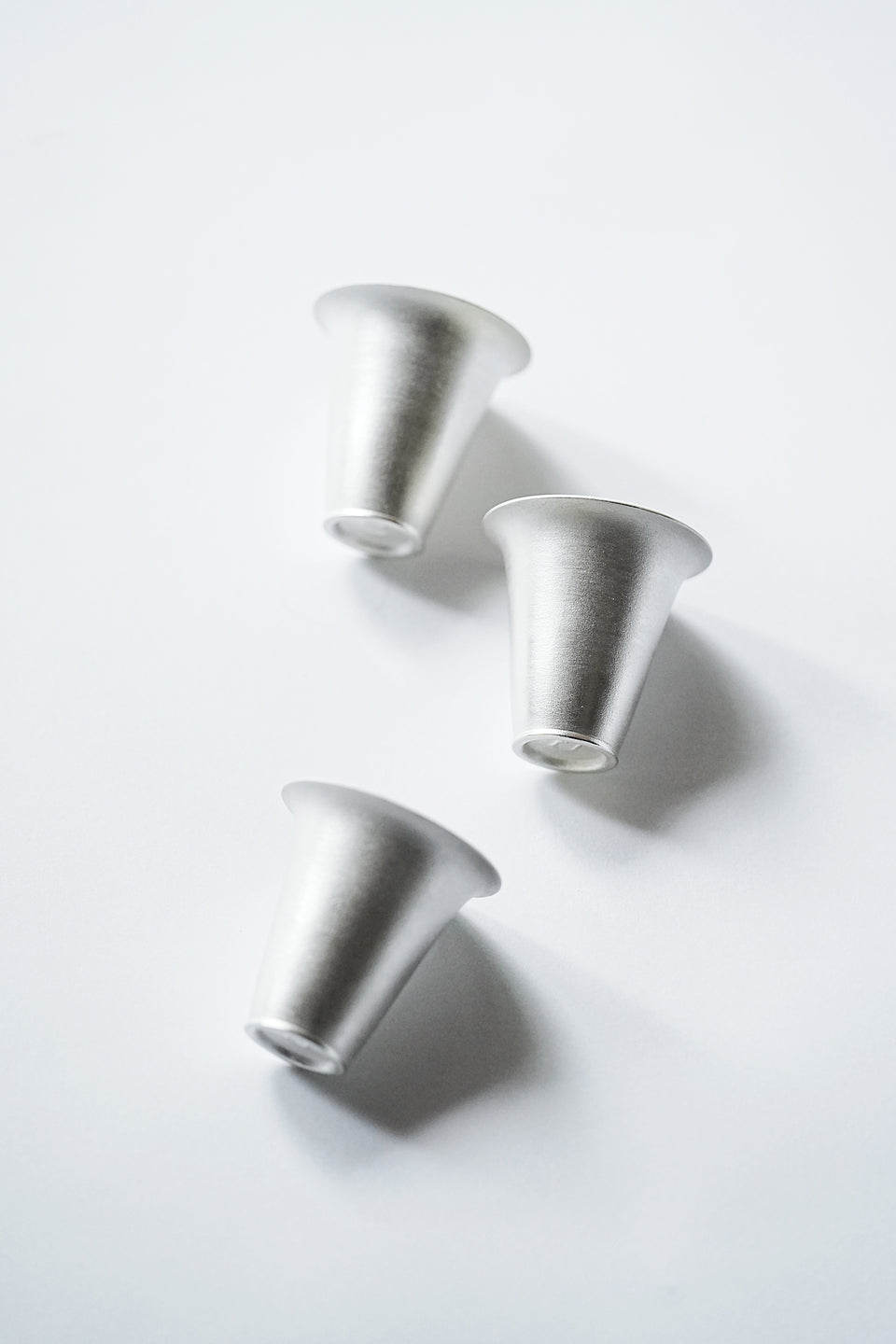 Tall Silver Trumpet Teacup