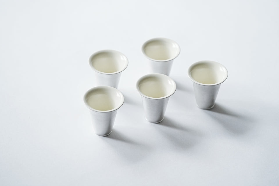 Tall Silver Trumpet Teacup