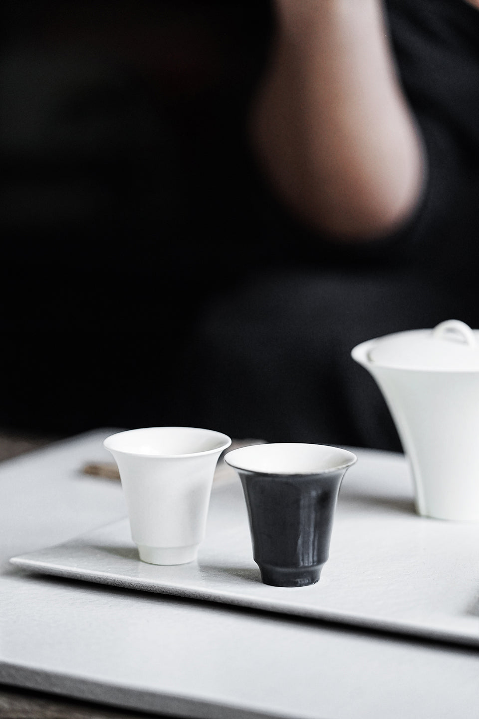Blcak and White Gongfu Tea cup