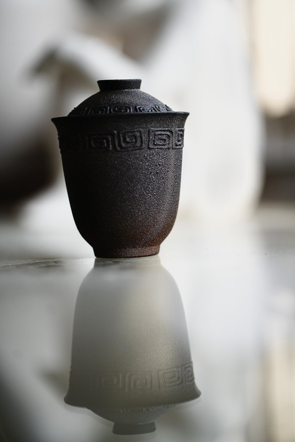 Burnt Ember Huiwen-Pattern Gaiwan