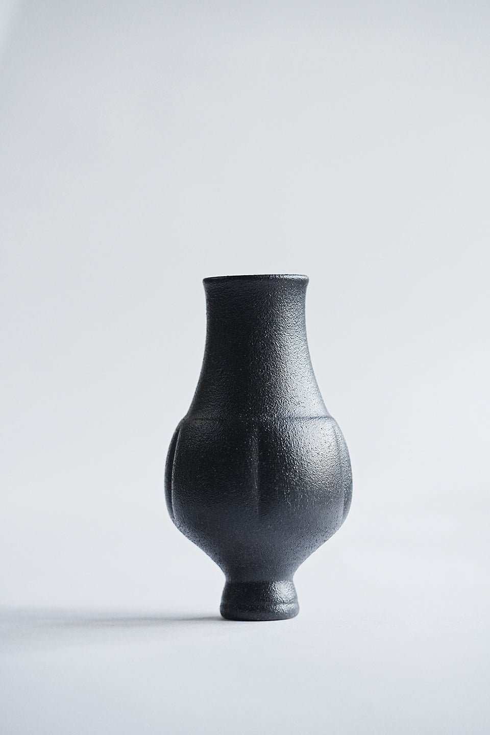 Black and White Tulip-Shaped Vase