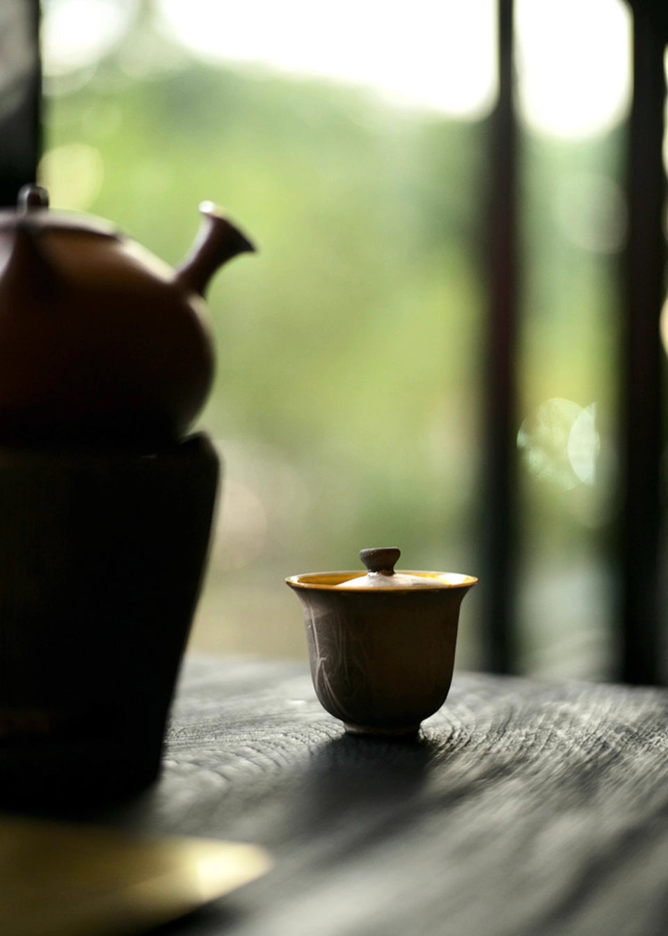 "Huang Lian" Gold and Glass Gaiwan