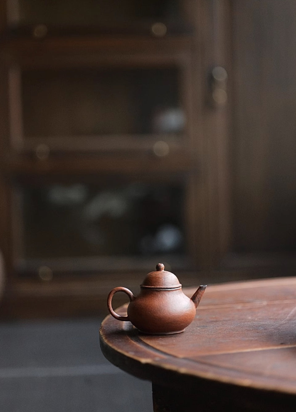 Limited Edition Huishan Red, Copper, & Calligraphy Teapot #4 by Cheng Wei