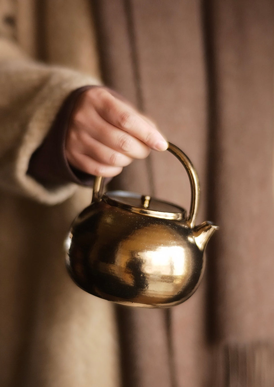 Golden Sunset Tea Kettle
