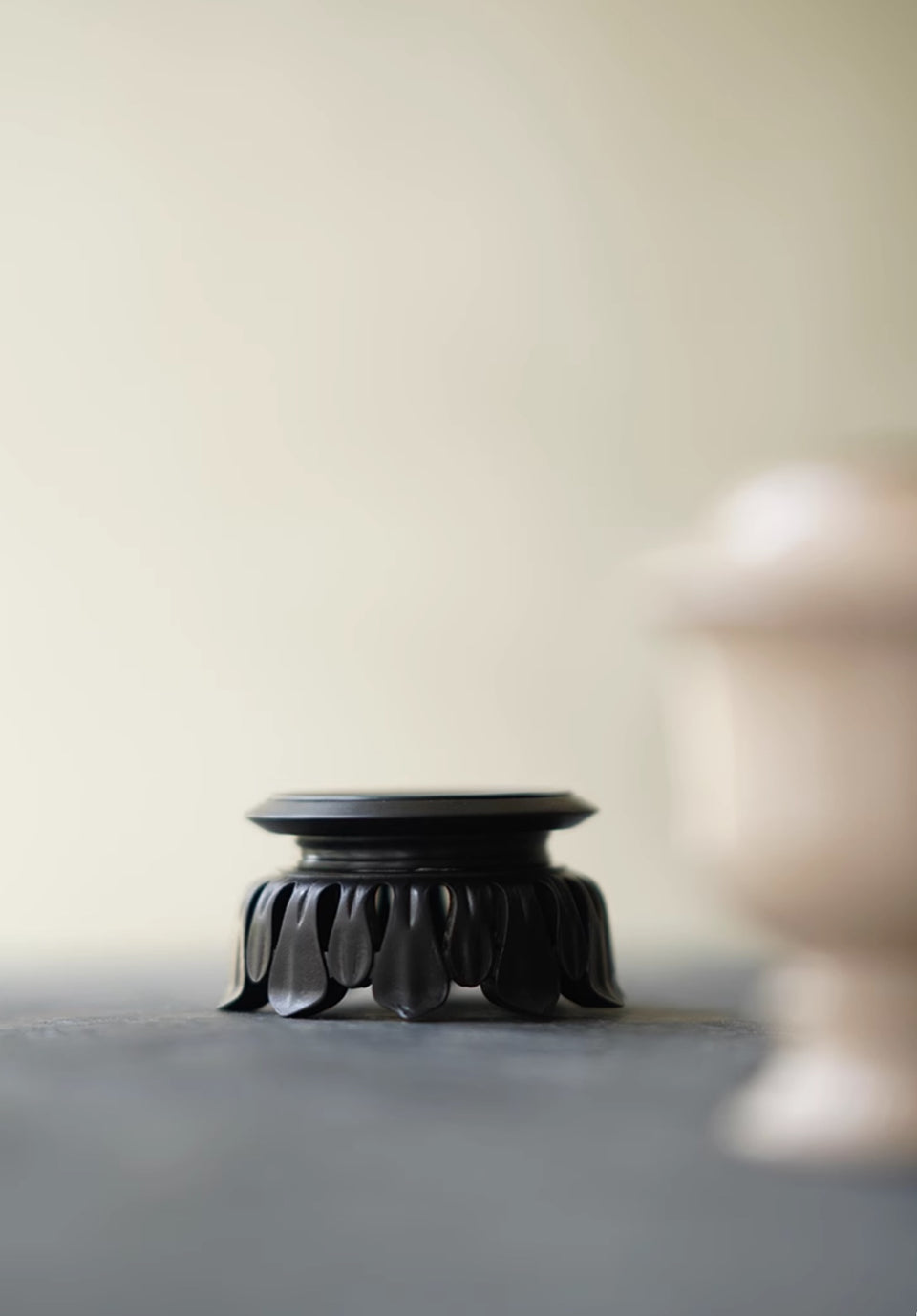 Icy White Crackle-Glazed Incense Burner