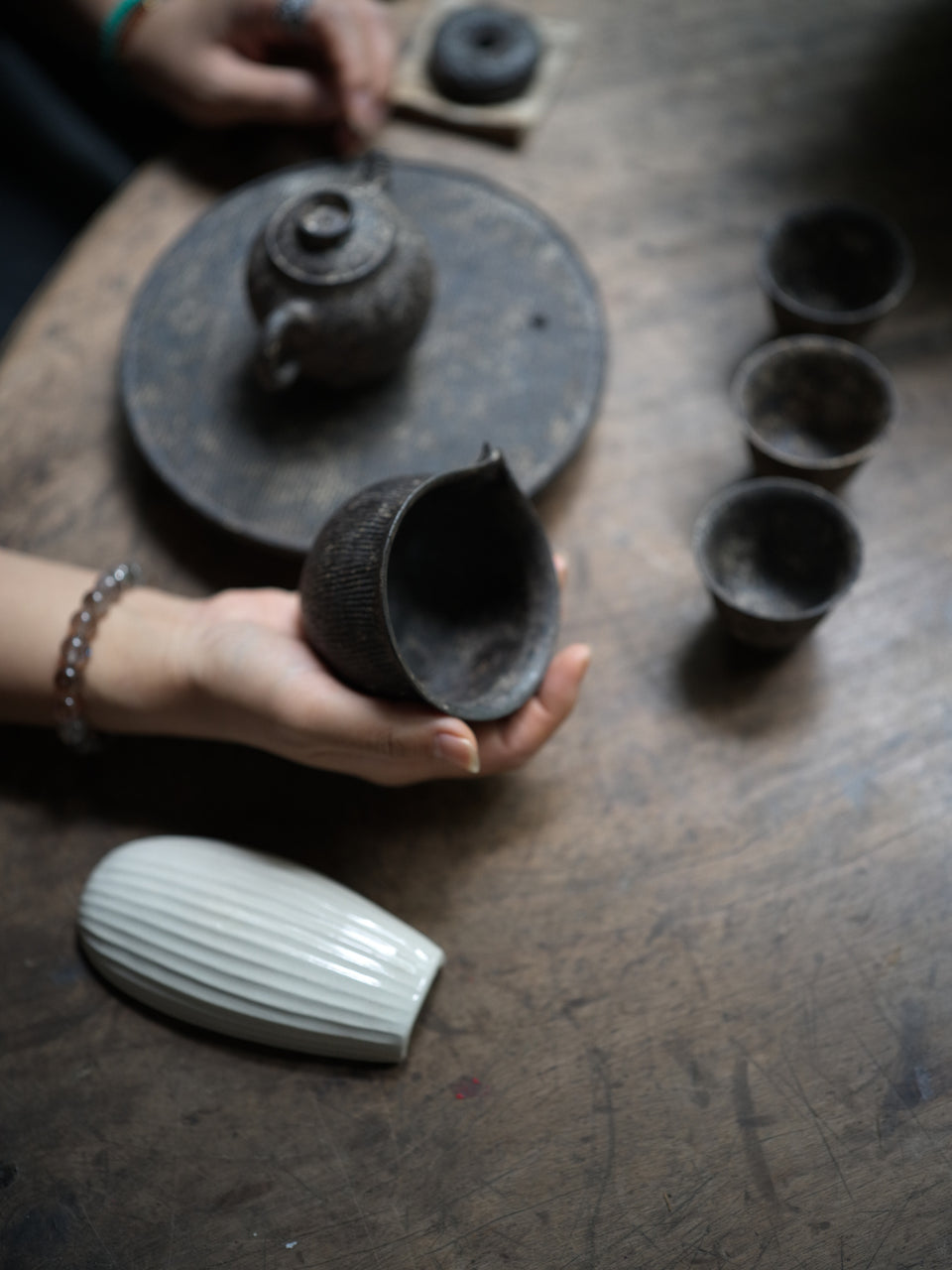Natural Earth Textured Gongdaobei Share Cup by Cheng Wei