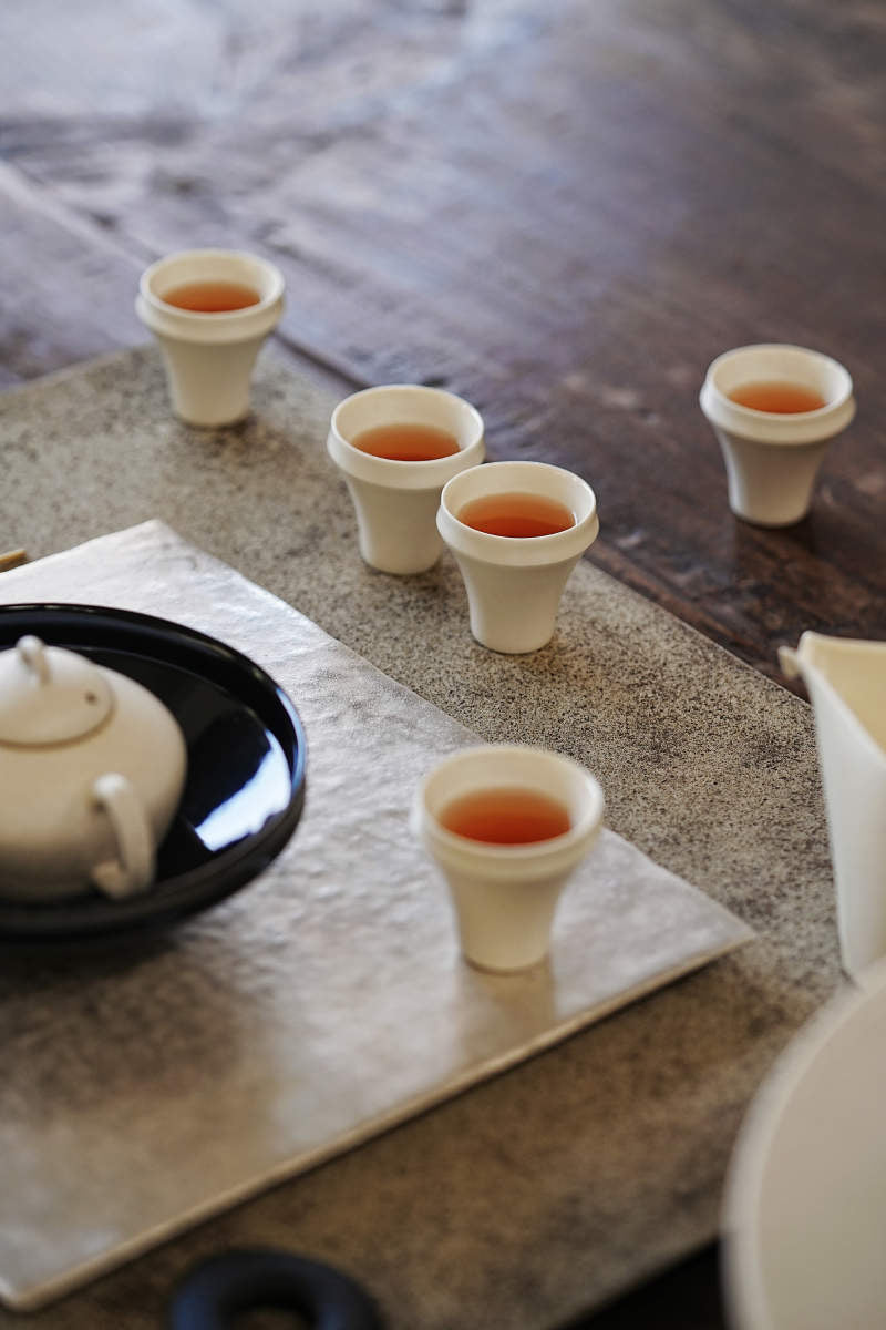 Elegant Tall White Fold Cup