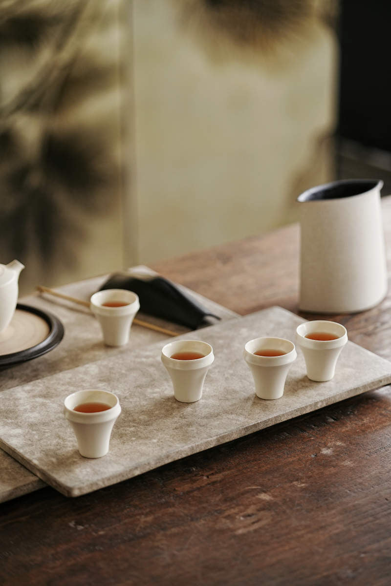 Elegant Tall White Fold Cup