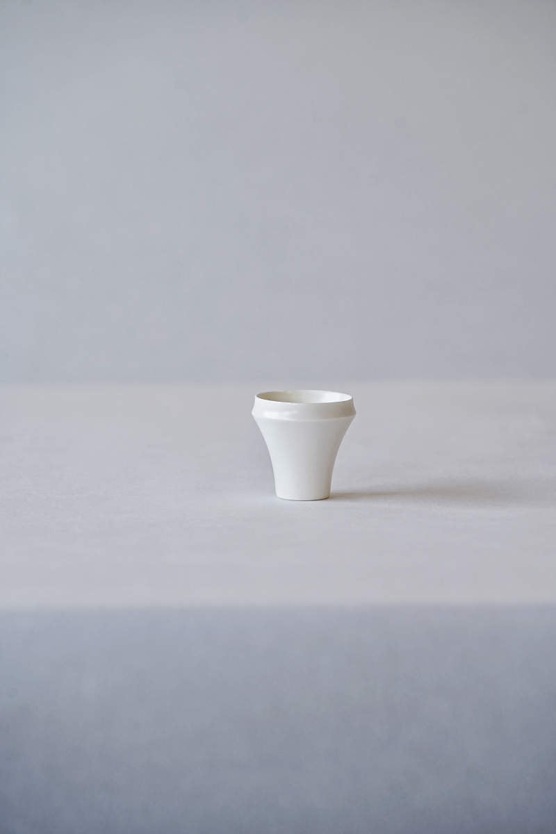 Elegant Tall White Fold Cup