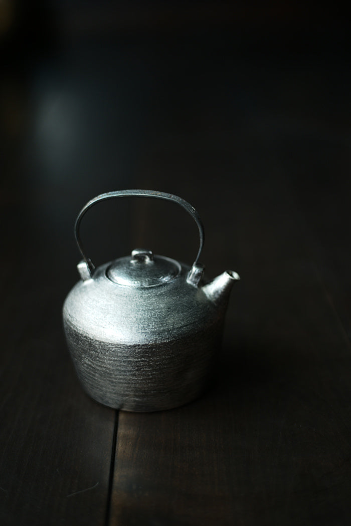 Silver & Iron Tea Kettle