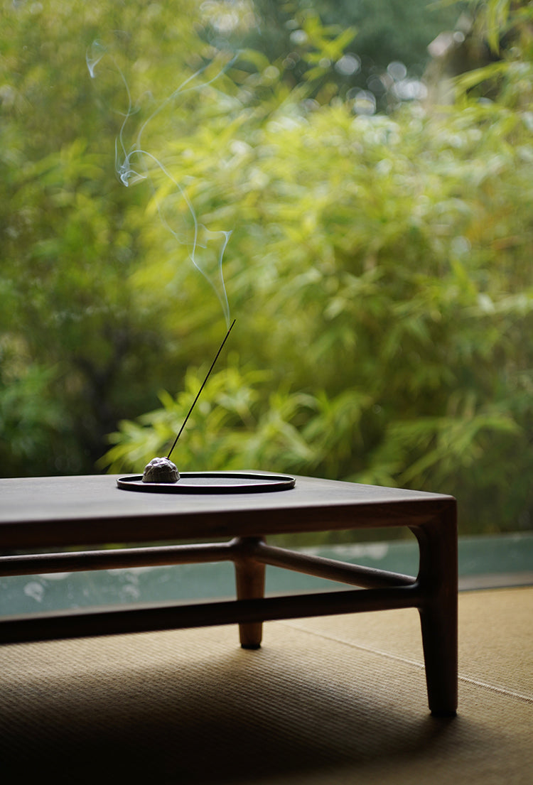 Silver Glazed Ceramic Tortoiseshell Incense Holder