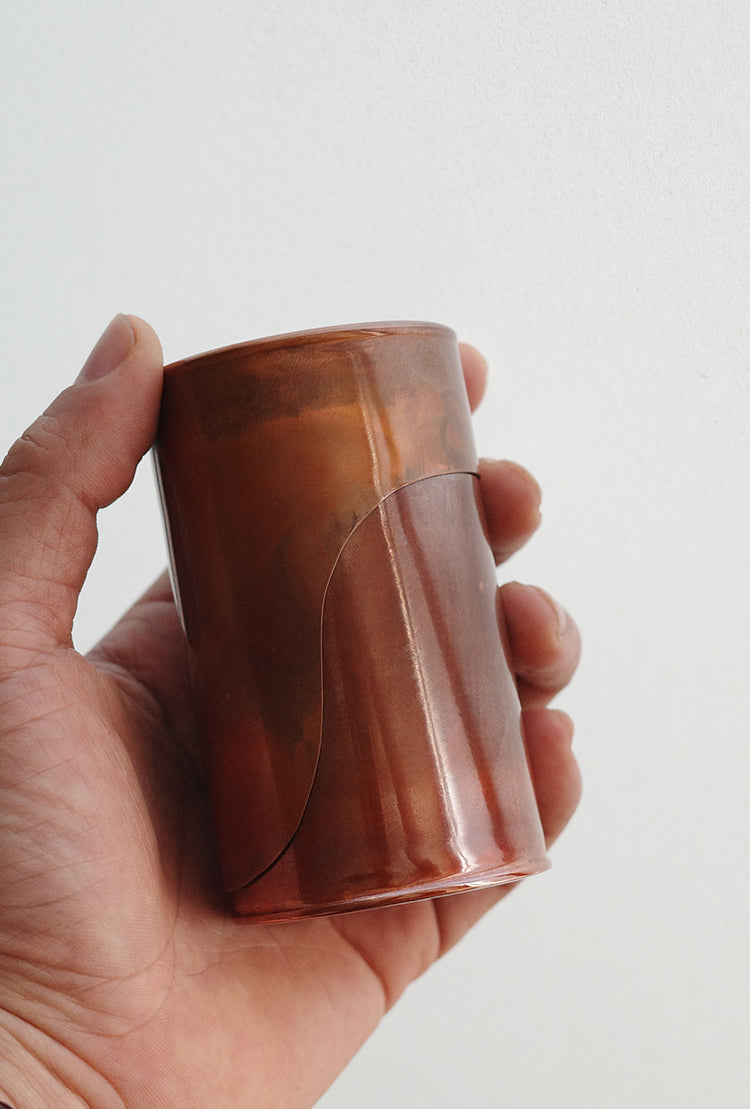 Copper Tea Canister & Scoop Set
