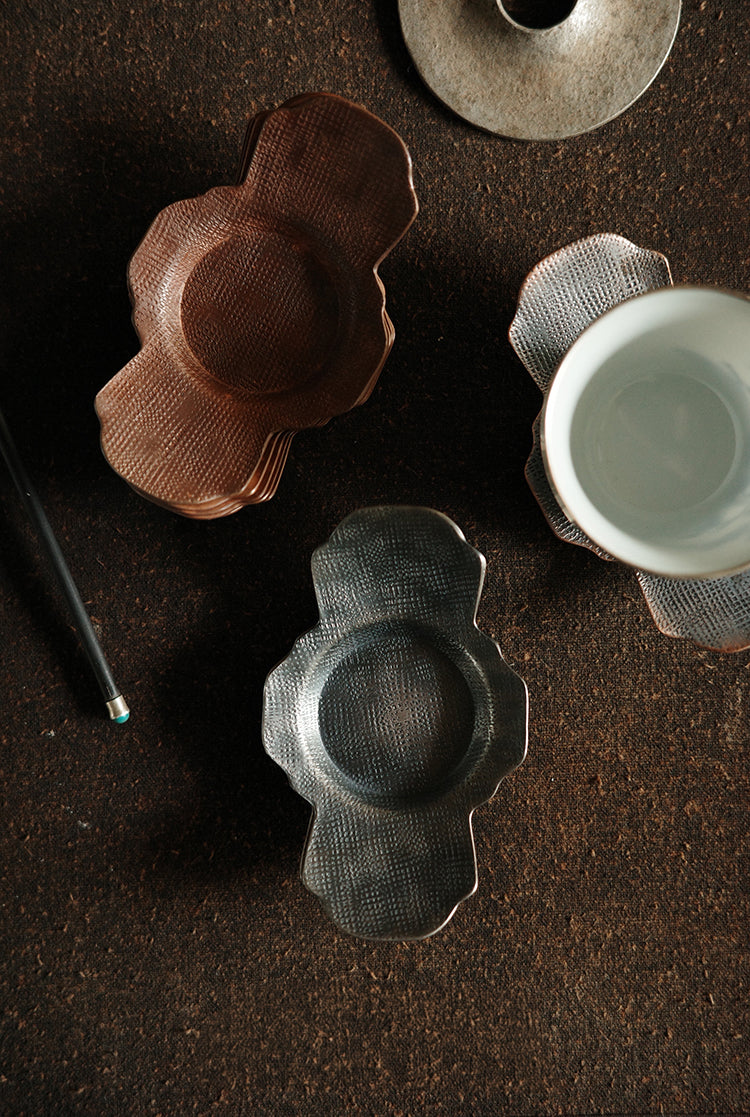 Hammered Teacup Holders - Set of 5