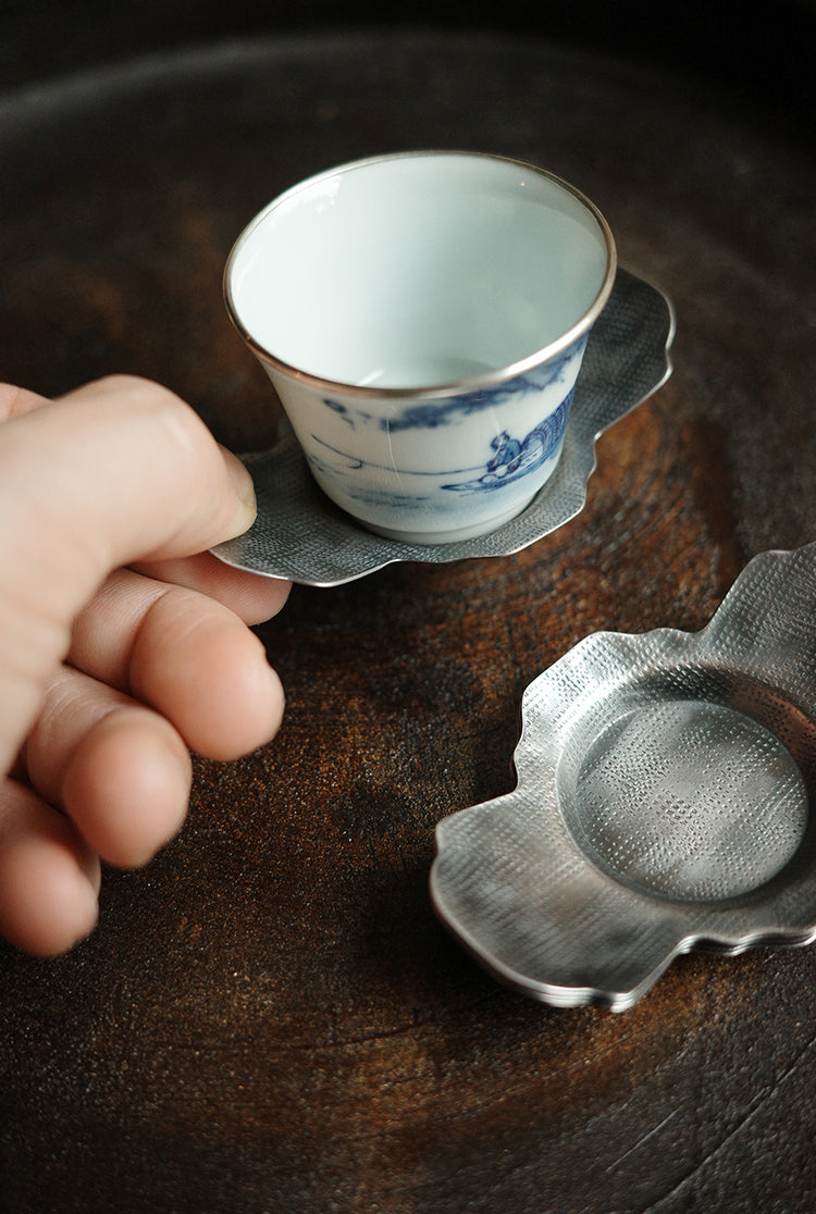 Hammered Teacup Holders - Set of 5