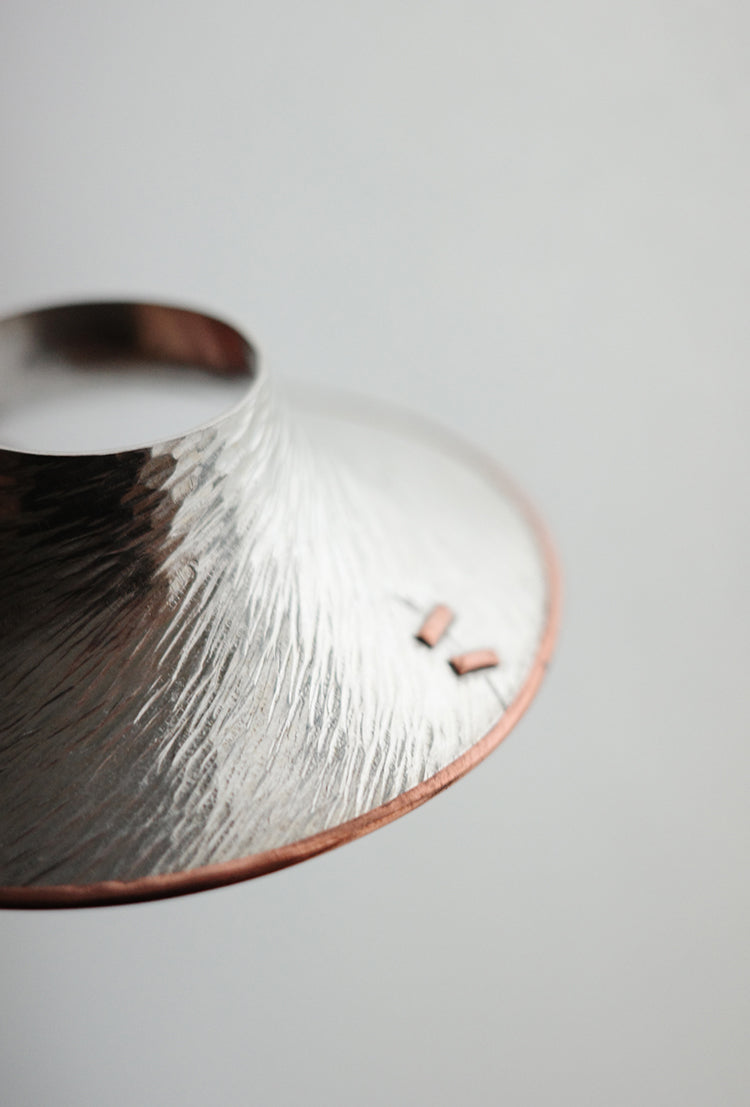 Silver and Copper Tea Leaf Guide & Lid Rest