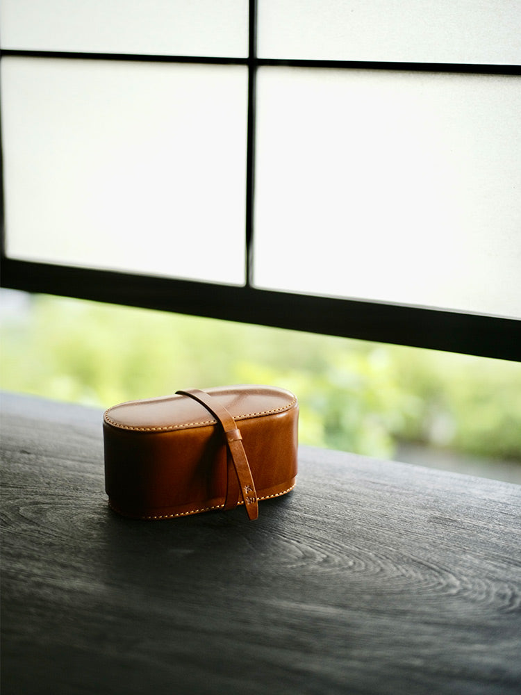 Leather Storage Case for Travel Tea Set