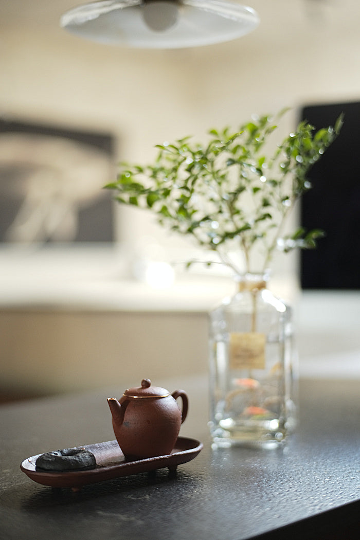 Calligraphy and Copper Huishan Red Clay Teapot #5