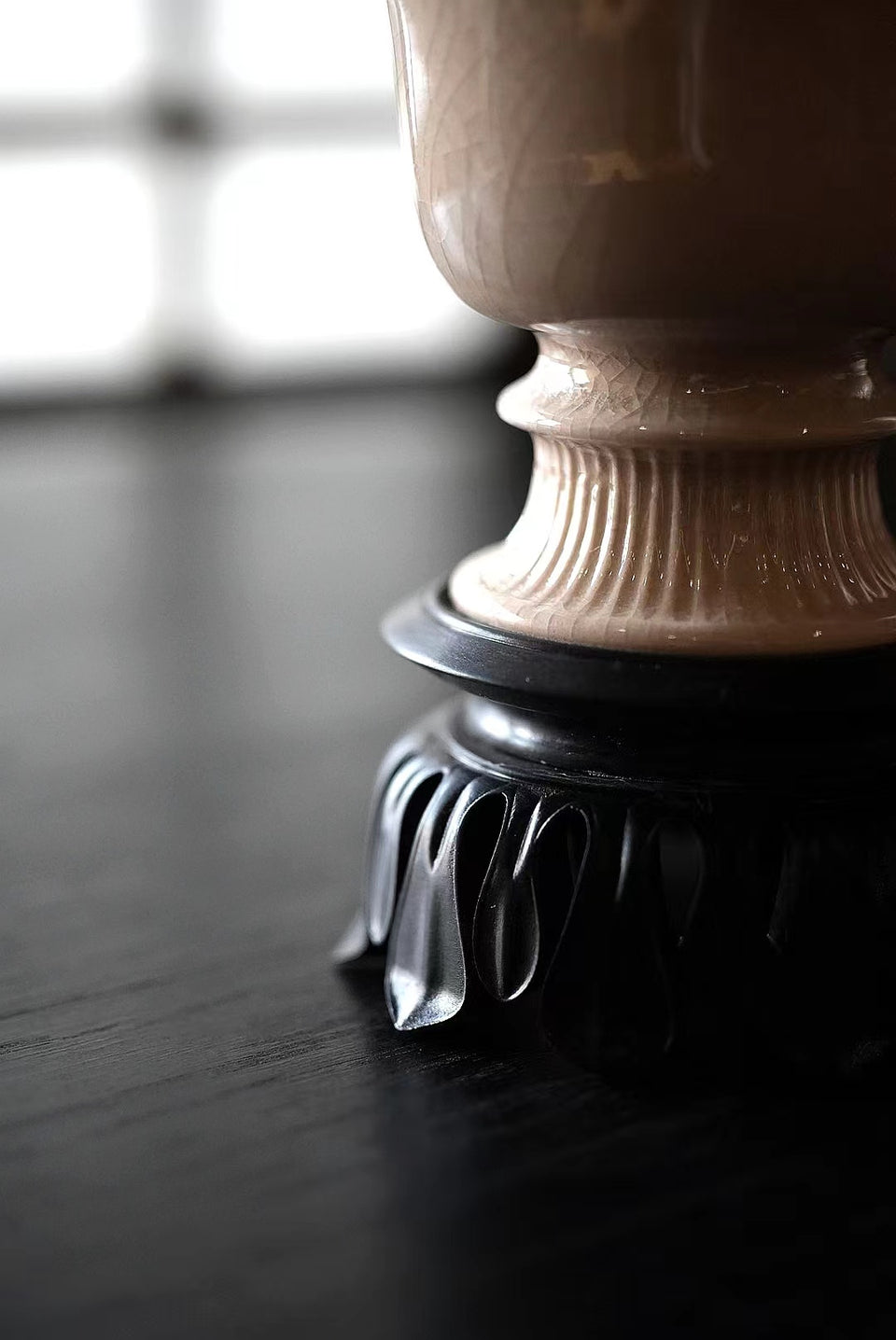 Icy White Crackle-Glazed Incense Burner