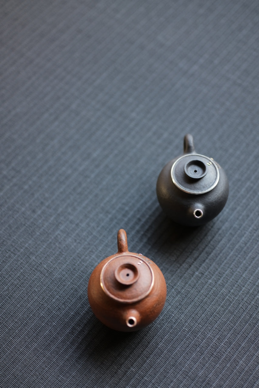 Hui Shan Calligraphy and Copper Teapot by Chengwei
