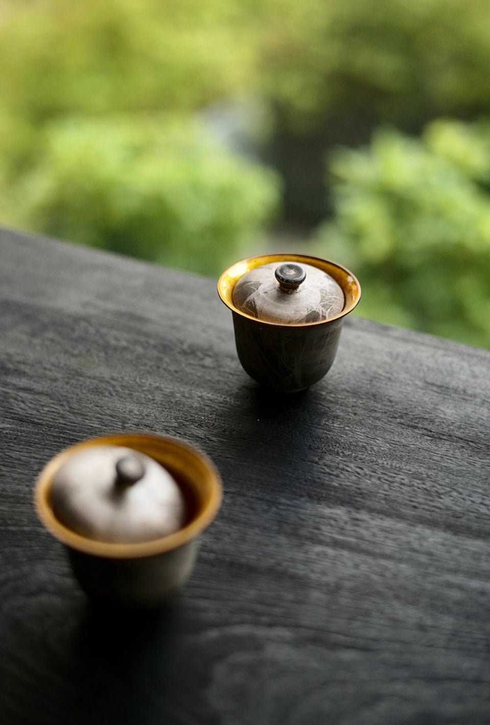 "Huang Lian" Gold and Glass Gaiwan