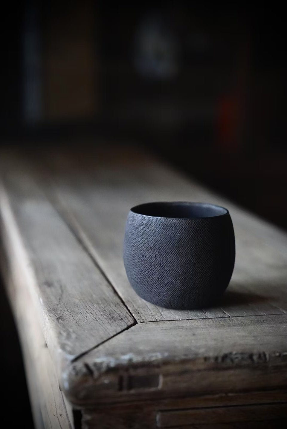 Cloudwoven Black Clay Jianshui with Burnished Silver Rim