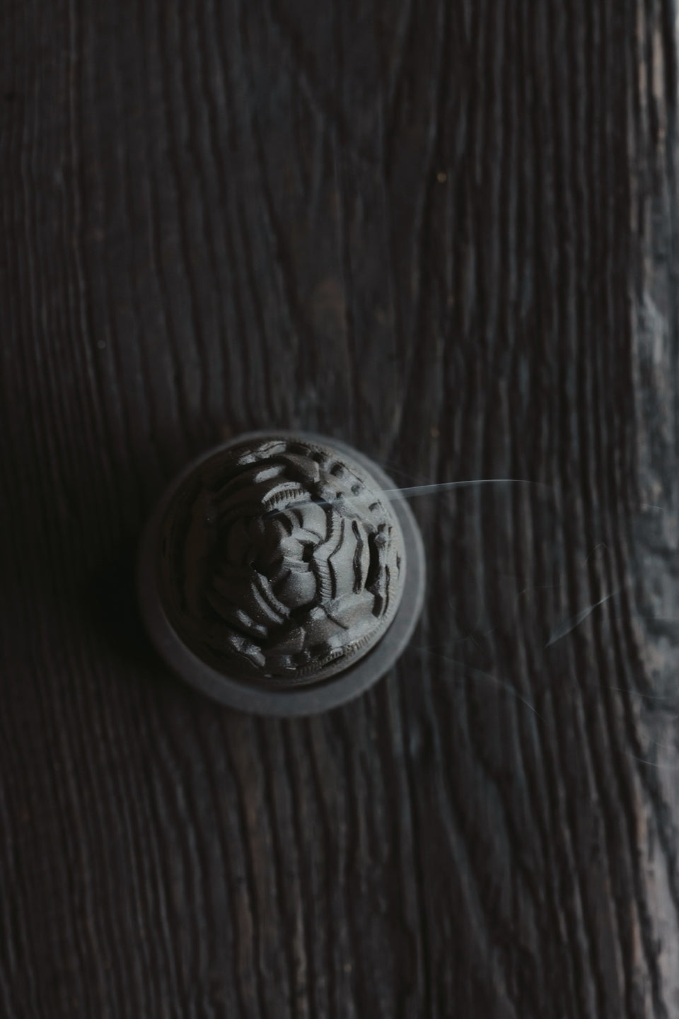 Charcoal Black "Boshan" Mountain Ceramic Incense Burner