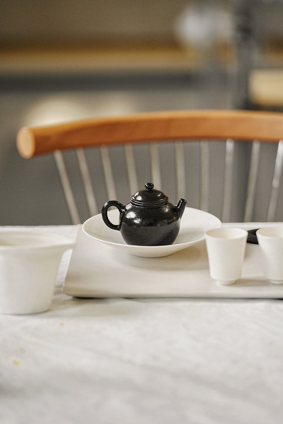 Matte Black "Egg-Shaped" Teapot