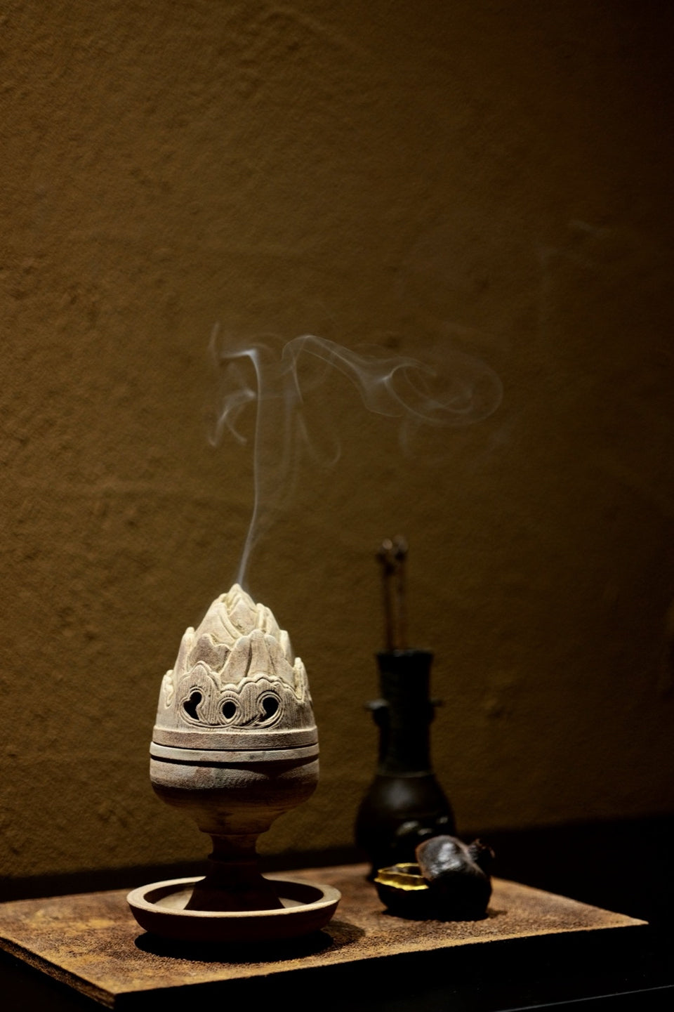 "Boshan" Mountain Ceramic Incense Burner