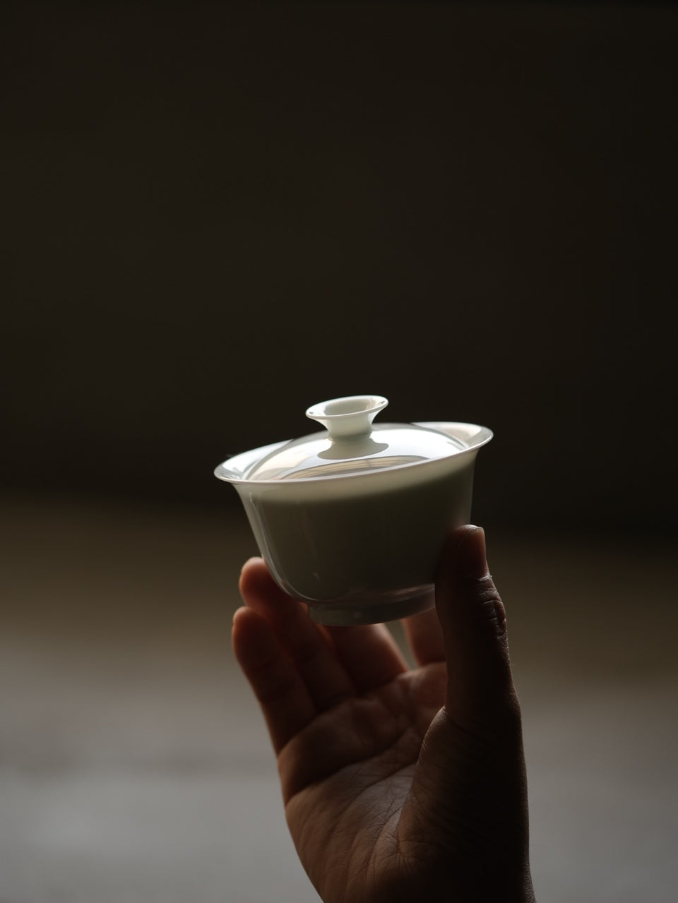 Tea Evaluation Gaiwan with Hidden Qinghua Scene