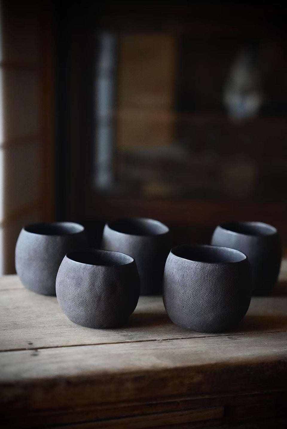 Cloudwoven Black Clay Jianshui with Burnished Silver Rim