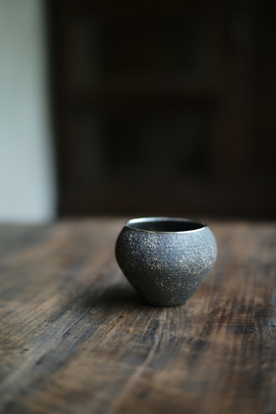 Natural Earth "Enso" Jianshui with Silver Rim