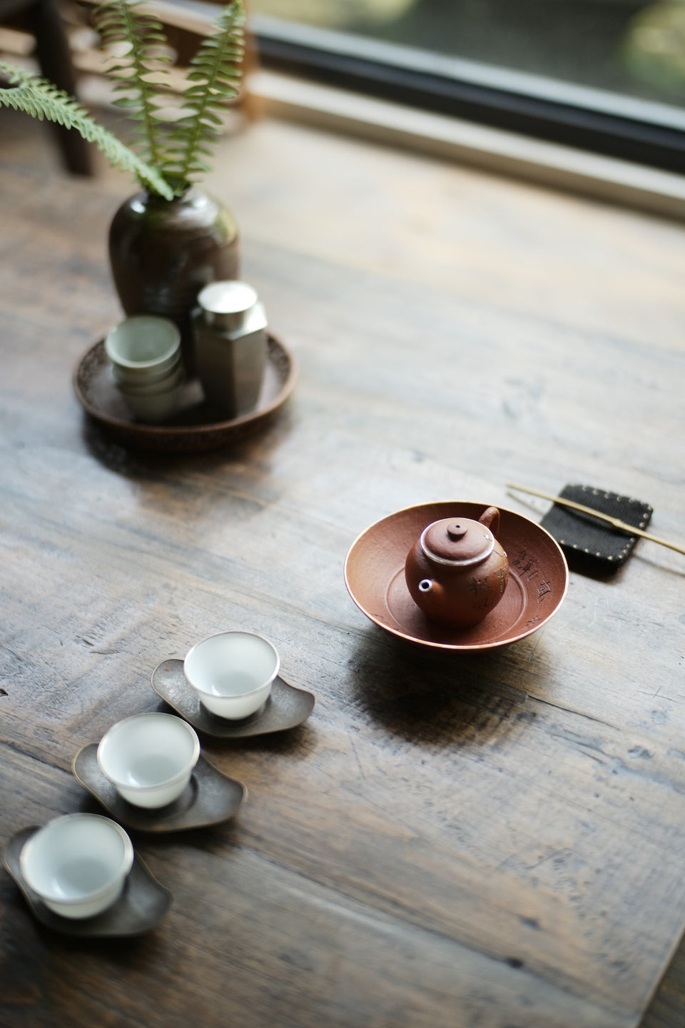 Silver Studded "Hui Shan" Calligraphy Teapot