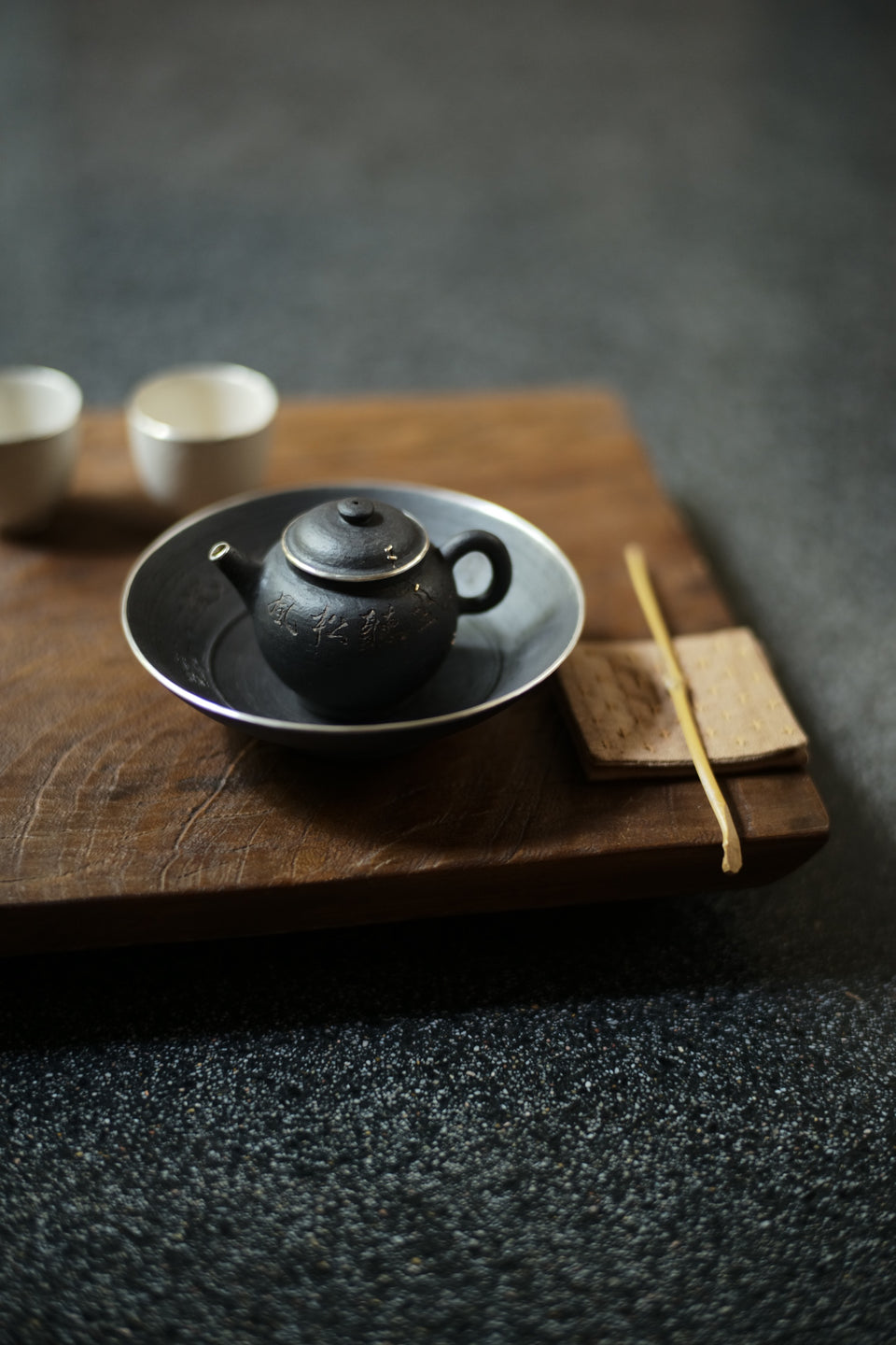 Midnight Black Kintsugi Teapot