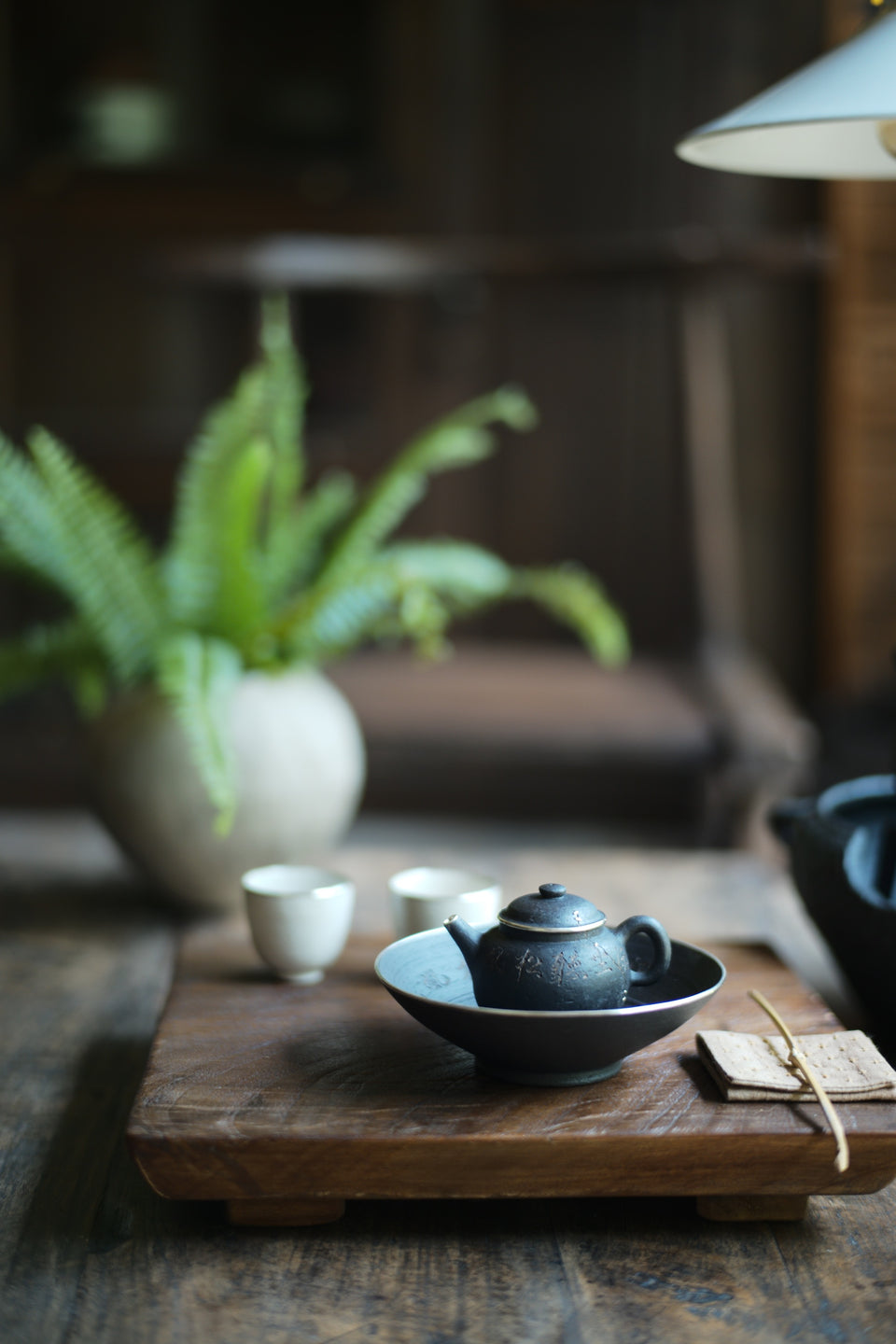 Midnight Black Kintsugi Teapot