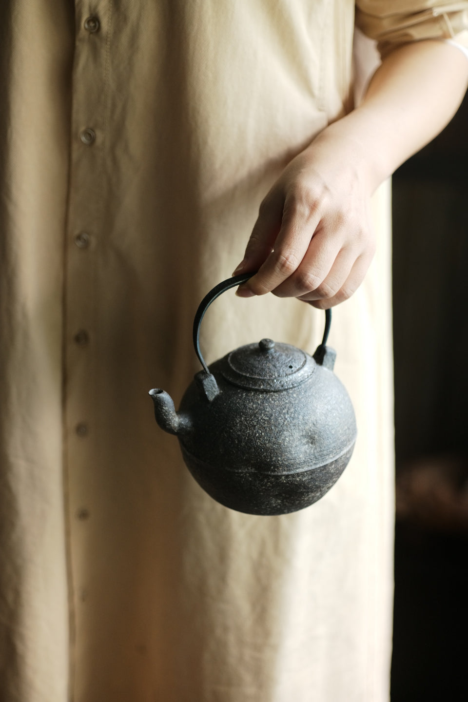 Natural Earth Sanwan 3-Bend Neck Tea Kettle by Cheng Wei