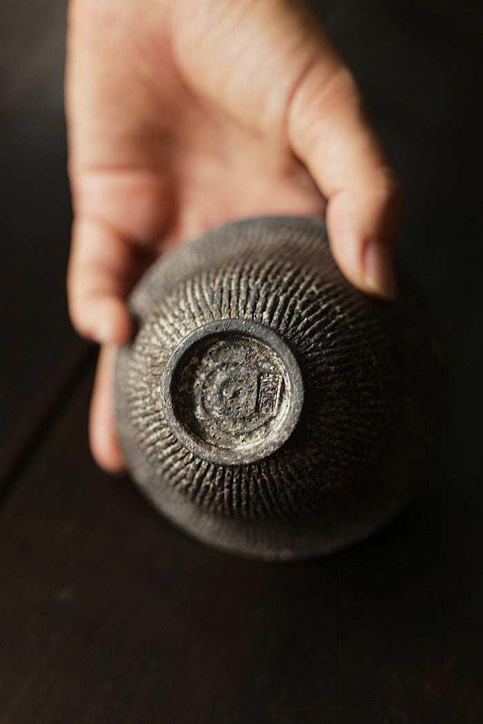 Grooved Natural Earth Gaiwan