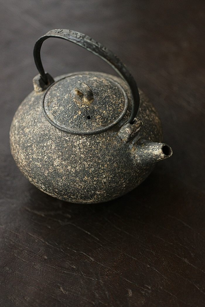 Natural Earth Textured Kettle with Iron Handle