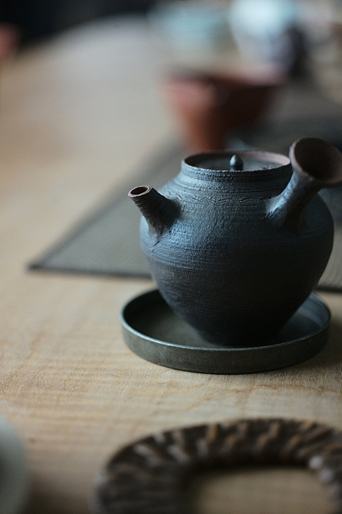 Wabi-Sabi Clay Side-Handle Teapot