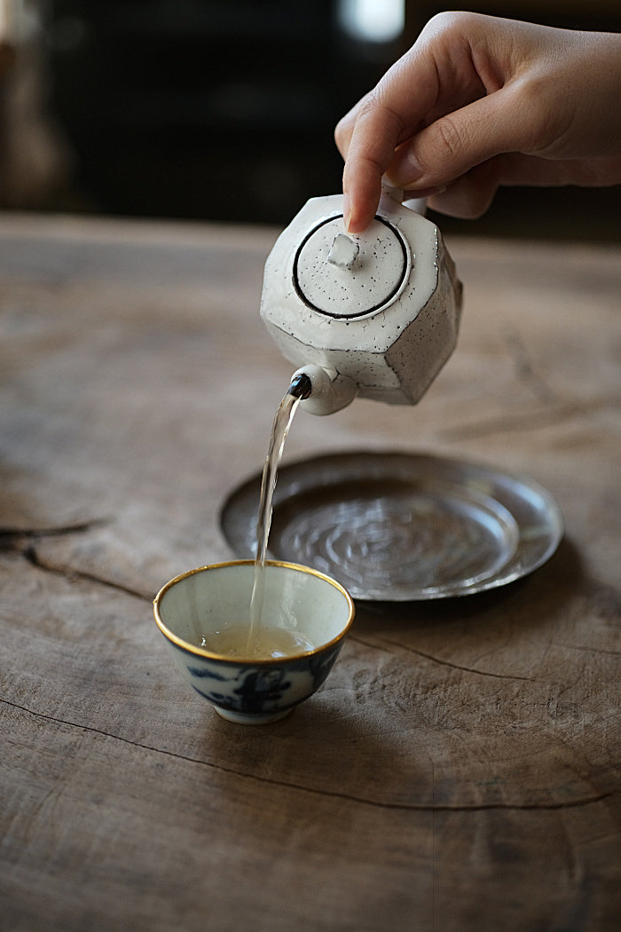 White Dappled Teapot by Xiao Yang