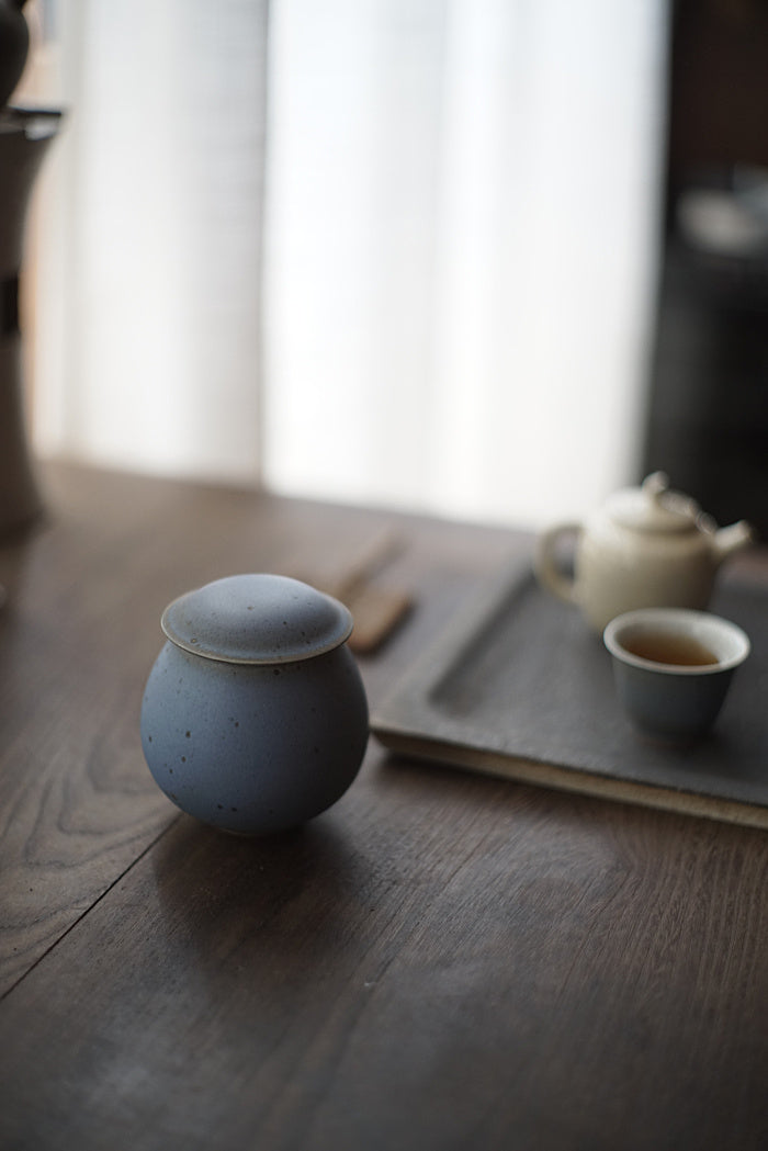 Blue Dragon Egg Small Tea Jar