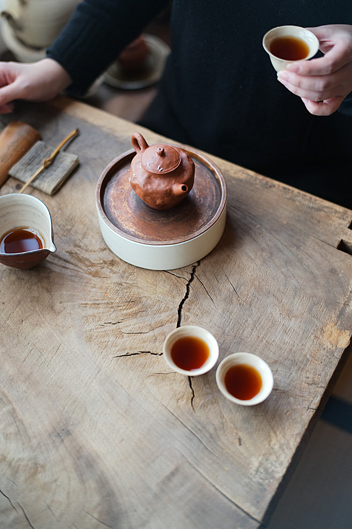 Wabi-Sabi & Kintsugi-Style Zisha Teapot